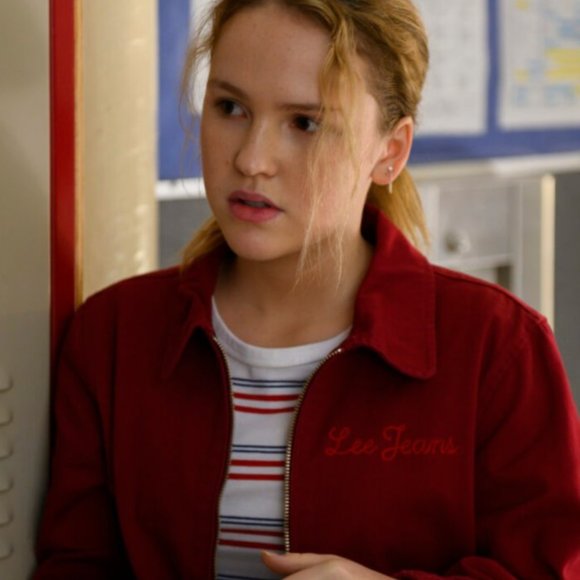 LEE JEANS RED ZIP FRONT JACKET (XS) (EUC) - Picture 8 of 8